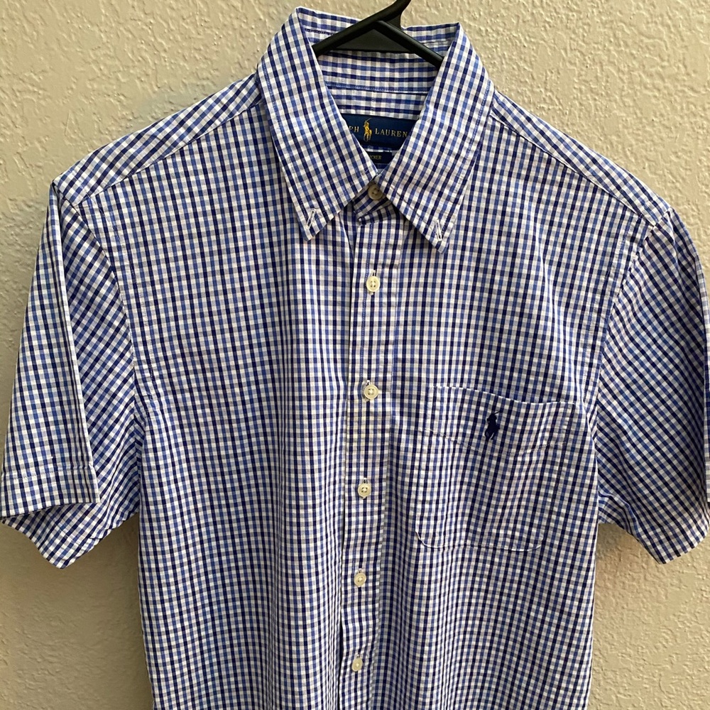 RALPH LAUREN SEERSUCKER MENS SHIRT 👔